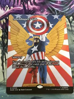 MTG Steelshaper's Gift (Borderless) Regular - Marvel Universe Eternal-Legal - Image 1