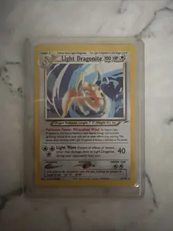 Light Dragonite 14/105 Pokemon TCG Neo Destiny Holo Foil Rare Card Played HP - Image 1