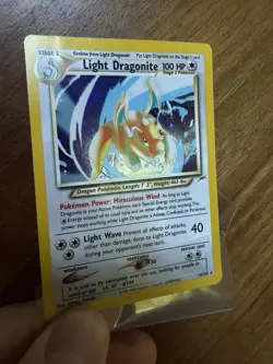 Light Dragonite 14/105 Pokemon TCG Neo Destiny Holo Foil Rare Card Played HP - Image 2