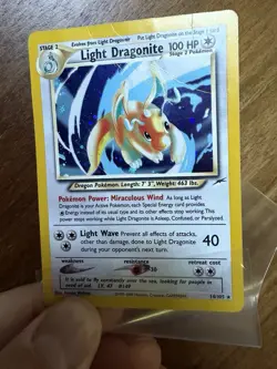 Light Dragonite 14/105 Pokemon TCG Neo Destiny Holo Foil Rare Card Played HP - Image 3