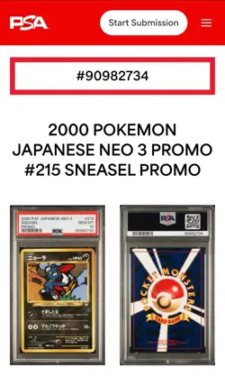 2000 POKEMON JAPANESE SNEASEL NEO 3 #215 PSA 10 - Image 4