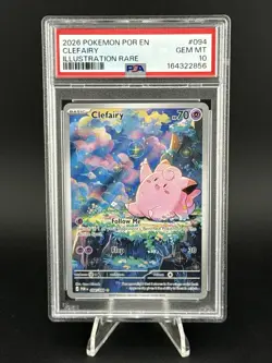 2026 POKEMON POR EN-PERFECT ORDER ILLUSTRATION RARE #094 CLEFAIRY PSA 10 - Image 1