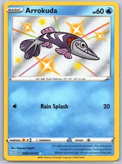 Arrokuda SV031/SV122 Shiny Rare Shining Fates Shiny Vault Pokemon Holo Near Mint - Image 1