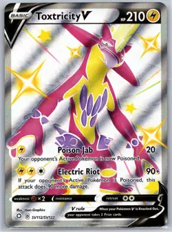 Toxtricity V SV112/SV122 Holo V Rare Shining Fates Shiny Vault Pokemon Near Mint - Image 1