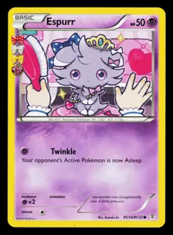 Espurr RC14/RC32 Common Generations Pokemon Lightly Played - Image 1