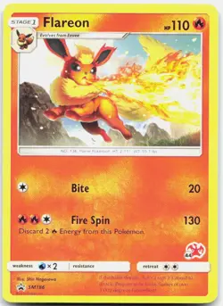 Pokemon TCG Flareon - (#44 Charizard Stamped) Battle Academy Promo SM186 - Image 1