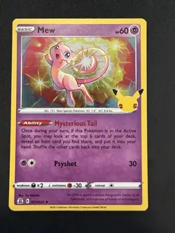 Mew Celebrations Holo Rare 011/025 EN - Image 1