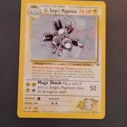 Wizards Pokemon TCG Lt. Surge's Magneton Gym Heroes 8/132 Holo Rare 1999 - Image 1
