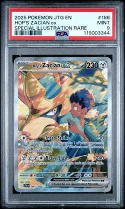 2025 POKEMON JTG EN JOURNEY TOGETHER #186 HOP'S ZACIAN EX SIR PSA 9 - Image 1