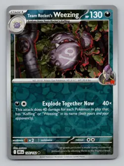 Team Rocket's Weezing 126/182 Uncommon Destined Rivals Pokemon Reverse Holo NM - Image 1