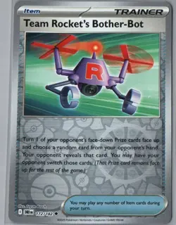 Team Rocket's Bother-Bot 172/182 Destined Rivals Pokemon Reverse Holo NM - Image 1