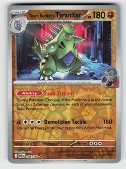 Team Rocket's Tyranitar 096/182 Destined Rivals R Reverse Holo NM/M Pokemon - Image 1