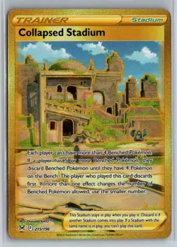 Collapsed Stadium 215/196 Secret Rare Lost Origin Pokemon Holo Near Mint - Image 1
