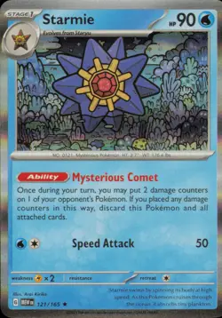 STARMIE 121/165 RARE 151 POKEMON HOLO NM - Image 1