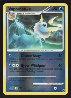 Vaporeon 34/100 Reverse Holo Pokemon TCG Majestic Dawn VLP - Image 1