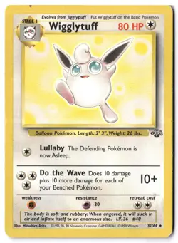 Pokemon Card - Wigglytuff 32/64 Unlimited Non Holo Rare - Jungle - MP (Red Mark) - Image 1