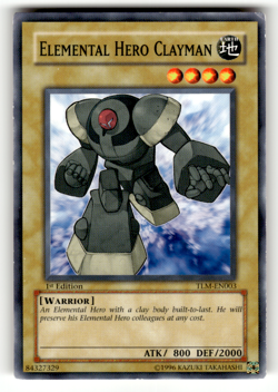 Elemental Hero Clayman TLM-EN003 1st Edition Common The Lost Millennium - Image 1