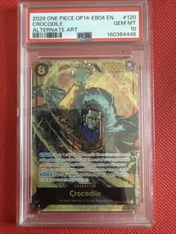 One Piece 2026 Crocodile Alternate Art OP14-EB04 OP14-120 SEC PSA 10 - Image 1