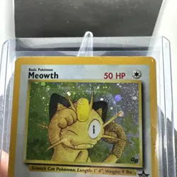 Pokemon TCG - MEOWTH #10 - HOLO BLACK STAR PROMO - GAME BOY STAMPED (2000) -🔥 - Image 2