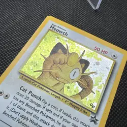 Pokemon TCG - MEOWTH #10 - HOLO BLACK STAR PROMO - GAME BOY STAMPED (2000) -🔥 - Image 5
