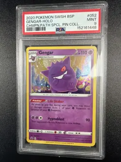 2020 POKEMON SWSH BLACK STAR PROMO #052 GENGAR-HOLO PSA 9 - Image 1