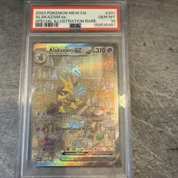 Pokemon Alakazam EX TCG Card 201/165 Scarlet & Violet 151 Series PSA 10 - Image 1