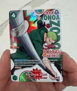 One Piece Card Game Roronoa Zoro Round One Piece PRB02-006 R Holo - Image 1