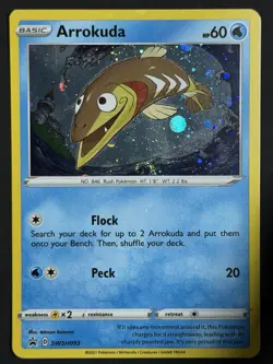 Arrokuda (HD SWIRL) SWSH093 Black Star Promo Cosmos Holo Pokemon Card - NM - Image 1