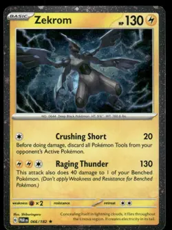 SWIRL 🌀 Zekrom (Cosmos Holo) 066/182 Miscellaneous Cards Pokemon NM #3 - Image 1