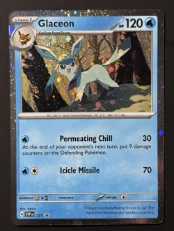 SWIRL Glaceon SVP 171 Scarlet & Violet Black Star Promo SWIRL Pokemon Card NM - Image 1