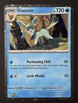 SWIRL Glaceon SVP 171 Scarlet & Violet Black Star Promo SWIRL Pokemon Card NM - Image 2