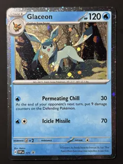 SWIRL Glaceon SVP 171 Scarlet & Violet Black Star Promo SWIRL Pokemon Card NM - Image 3