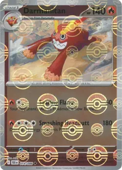 Darmanitan 014/086 Poke Ball Holo Black Bolt BLK English Pokemon Card NM - Image 1