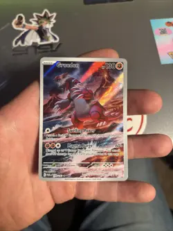 Pokemon Groudon SV04 Paradox Rift 199/182 Full Art Illustration Rare Holo Card - Image 1