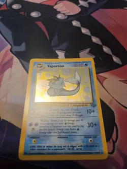 Pokemon TCG Vaporeon Holo Rare Card Jungle, 12/64 - Image 1