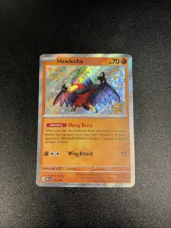 Pokemon TCG Hawlucha Shiny Holo Rare Card Paldean Fates 175/091 - Image 1