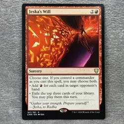 Jeska's Will Commander Legends CMR #187 Non-Foil NM MTG Magic Card - Image 1