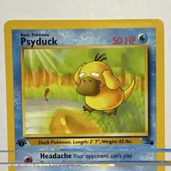 Pokemon Fossil 1st edition Psyduck & Golduck Mint or Near Mint - Image 3
