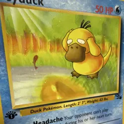 Pokemon Fossil 1st edition Psyduck & Golduck Mint or Near Mint - Image 5