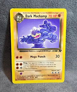WOTC Pokemon TCG Dark Machamp Team Rocket 27/82 Rare Regular 70HP Eng 1999 - Image 1