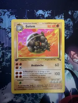 Golem 1st Edition 36/62 Fossil LP - Pokemon TCG Card Uncommon - Image 1
