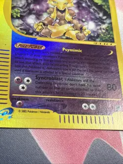 Alakazam 33/165 Reverse Holo Aquapolis 2002 Pokemon Card DMG - Image 3