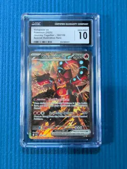 CGC 10 Volcanion EX 182/159 Pokemon Journey Together 2025 English - Image 1