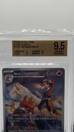 2026 Pokemon Ascended Heroes Ethan's Magcargo Illustration Rare #222/217 BGS 9.5 - Image 2