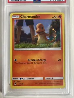 2019 Pokemon Charmander Detective Pikachu 4/18 Holo PSA 9 - Plus Free Pack! - Image 3