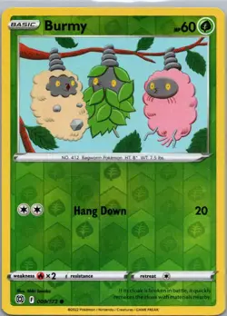 Pokemon TCG Burmy 009/172 Brilliant Stars Rev Holo NM - Image 1