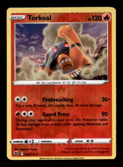 TORKOAL 023/172 REVERSE HOLO UNCOMMON BRILLIANT STARS NM/M - Image 1