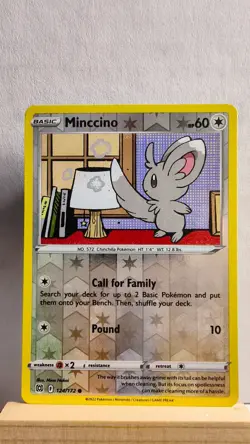 Minccino [MP] - Pokemon TCG Brilliant Stars 124/172 [Reverse Holo Common] - Image 1