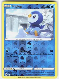 Piplup 035/172 Brilliant Stars Pokemon Reverse Holo Near Mint - Image 1