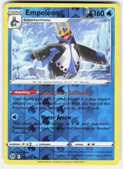 Empoleon 037/172 Brilliant Stars Pokemon Reverse Holo Near Mint - Image 1